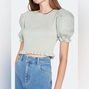 En saison palma short sleeve puff top